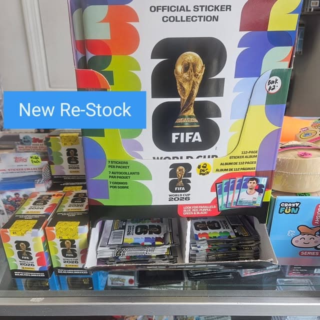 FIFA World Cup sticker restock on the D'Angelo Sports counter